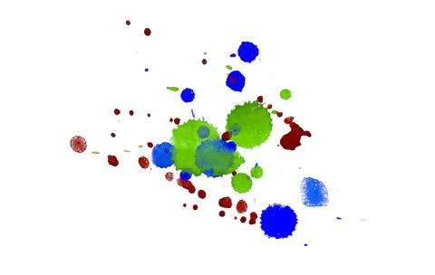 Paint splat pattern. Multi color abstract element for poster use. Stockillustratie