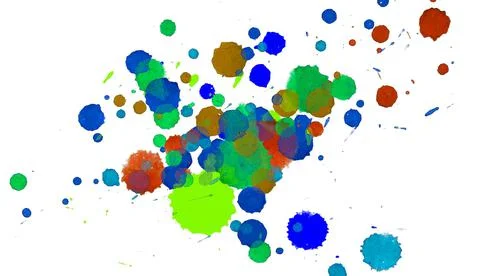 Paint splat pattern. Multi color abstract element for poster use. Illustrazione stock