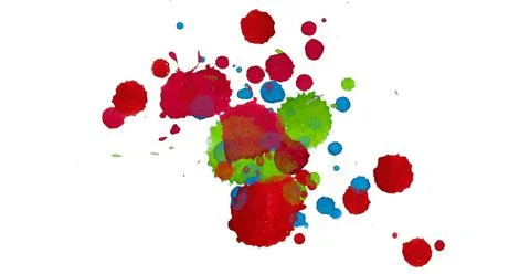 Paint splat pattern. Multi color abstract element for poster use. Stock Illustration