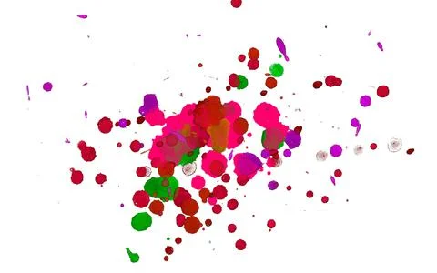Paint splat pattern. Multi color abstract element for poster use. Illustrazione stock
