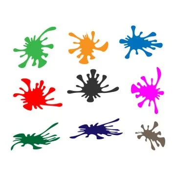 Paint splat set Stock Illustration