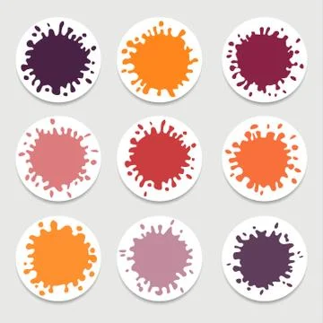 Paint splat set.Paint splashes set for design use.Abstract vector illustratio Stock Illustration