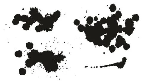 Paint Splatter Dots, Splashes &amp; Backgrounds Set 09 Stock Illustration