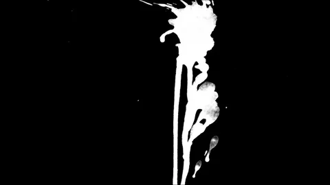 Paint Splatter Multi Splash Drying Leaks 1 Stock Footage 94724473