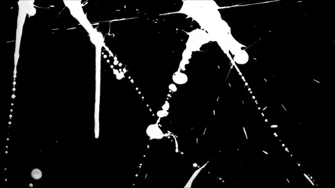 Paint Splatter Multi Splash Leaks 5 Stock Footage 94724582