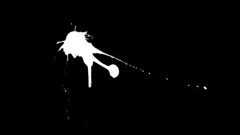 Paint Splatter Spot Isolated 4 Stock Footage 94724657