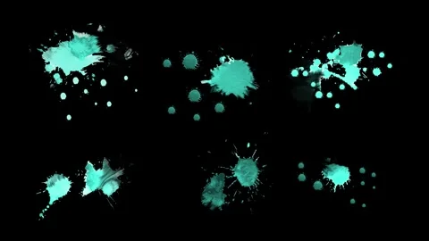Paint Splatters Animated Overlay – 15 Elements Pack Modèle After Effects