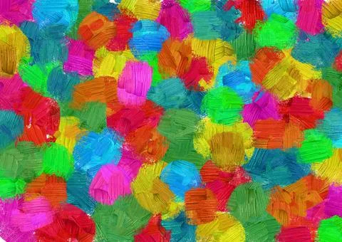 Paint spots brushes of different colors Stock Illustration