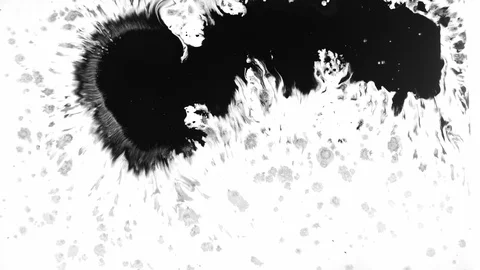 Paint spray on alpha channel Stock Footage 100864471