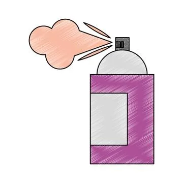 Paint spray bottle scribble Stock Illustration