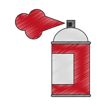 Paint spray bottle scribble Stock Illustration