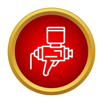Paint spray gun icon presenting automotive repair tool Stock Illustration