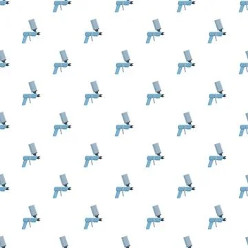 Paint spray gun seamless pattern for renovation and construction design Stock Illustration