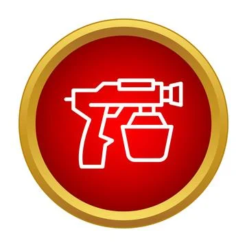 Paint spray gun tool icon professional renovation Stock Illustration