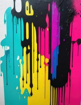 Paint spray, splash texture, on dark background Illustrazione stock