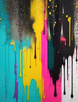 Paint spray, splash texture, on dark background Illustrazione stock