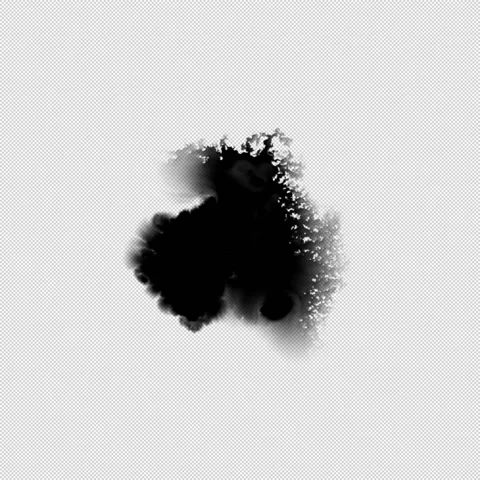 Paint spreading on water - on transparent background Stock Footage 147560490