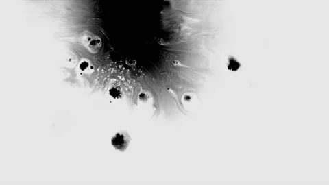Paint spreading on water - on transparent background Stock Footage 147562424
