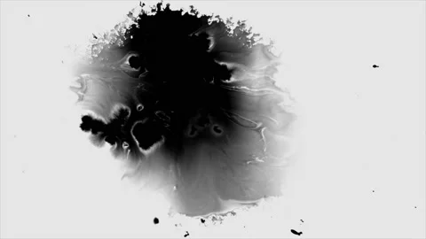 Paint spreading on water - on transparent background Stock Footage 147562617