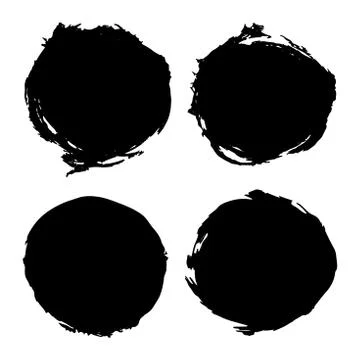 Paint stains round backgrounds Stock Illustration