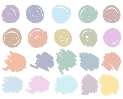 Paint stains set vector illustration Stockillustratie