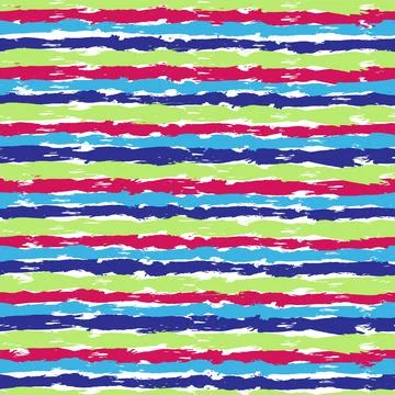 Paint strokes drawn in multi-colored lines. Striped seamless background. Stock Illustration