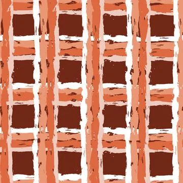 Paint strokes drawn in multi-colored lines. Striped seamless background. Stock Illustration