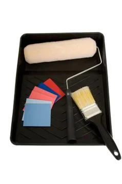 Paint supplies Stock Photos