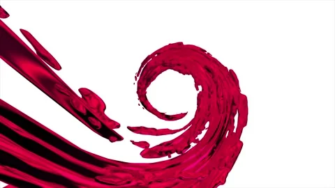 Paint Swirl Flowing, seamless loop on black background, Video stock 105576896