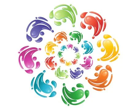 Paint swirls Stock Illustration