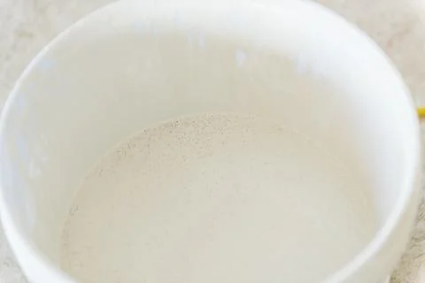 Paint tank viewed from above Foto stock