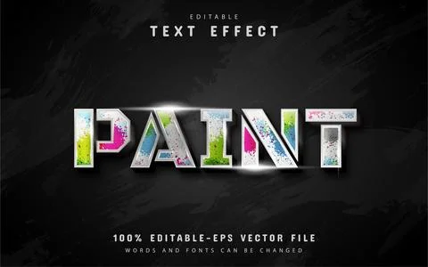 Paint text effect Stock Illustration