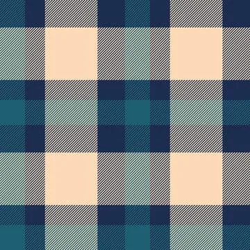 Paint textile check seamless, 50s pattern plaid fabric. Teenager tartan vec.. Stock Illustration