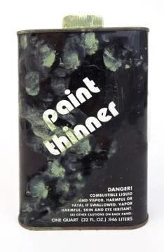 Paint thinner can Foto stock