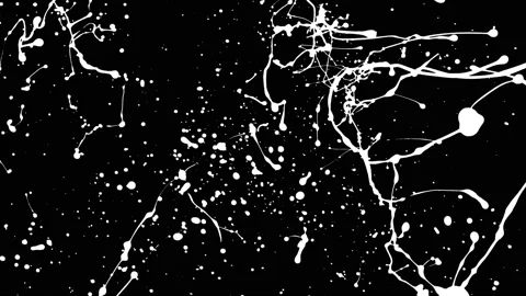 Paint Throws in Alpha Channel - Good Paint Stock Footage 152853232