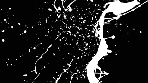 Paint Throws in Alpha Channel - Paint Hallucination Stock Footage 152853491