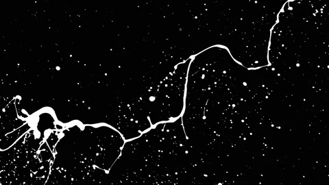 Paint Throws in Alpha Channel - Paint Shocks Stock Footage 152853572