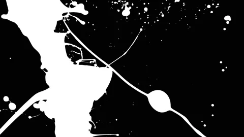 Paint Throws in Alpha Mode - Careless with Paint Stock Footage 152853213