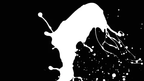 Paint Throws in Alpha Mode - Heavy Paint Stock Footage 152852649