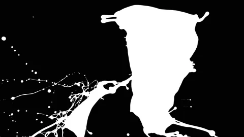 Paint Throws in Alpha Mode - Paint Behavior Stock Footage 152853132