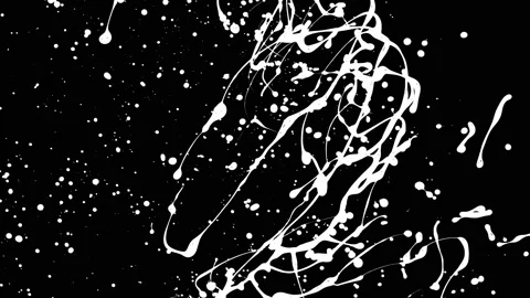 Paint Throws in Alpha Mode - Paint Everlasting Stock Footage 152853165