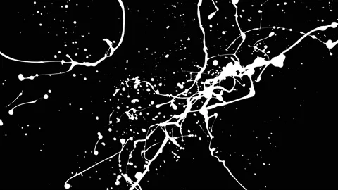 Paint Throws in Alpha Mode - Paint Fun Stock Footage 152853206