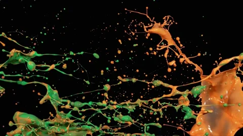 Paint Throws - Karmic Painting Stock Footage 152853283