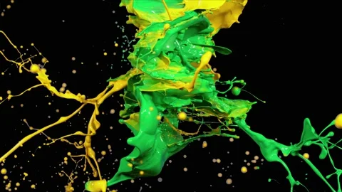 Paint Throws - Paint Consideration Stock Footage 152852701