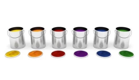 Paint tins Stock Illustration