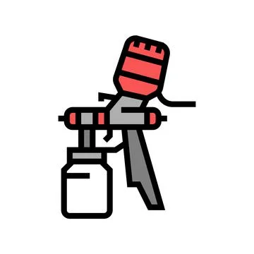 Paint tool from air compressor color icon vector illustration Ilustração Stock