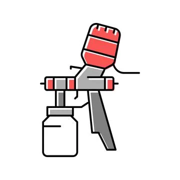 Paint tool from air compressor color icon vector illustration Ilustração Stock