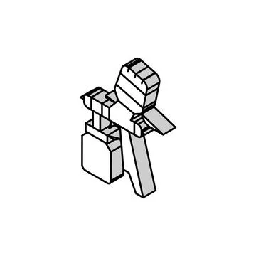 Paint tool from air compressor isometric icon vector illustration Ilustração Stock