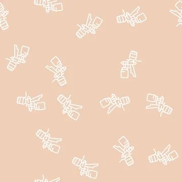 Paint tool from air compressor line seamless pattern Ilustração Stock