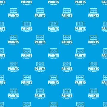 Paint tool pattern vector seamless blue Stock Illustration